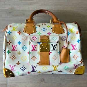 Louis Vuitton Speedy 30 Multicore bag in white